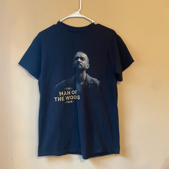 Justin Timberlake Man of The Woods Tour TShirt Black Medium Short Sleeve - Picture 2 of 9
